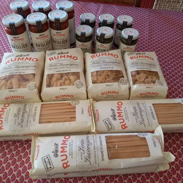 Commande de pâtes et sauces Rummo