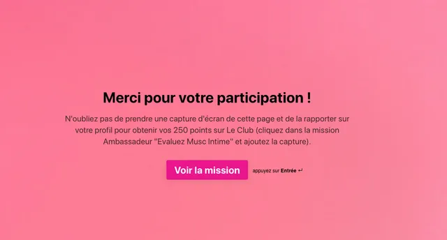 Participation au sondage