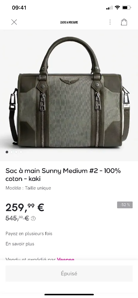 Vente privée zadig 2024 et voltaire sac