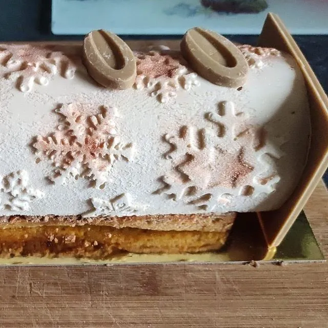 Bûche dulcey praliné