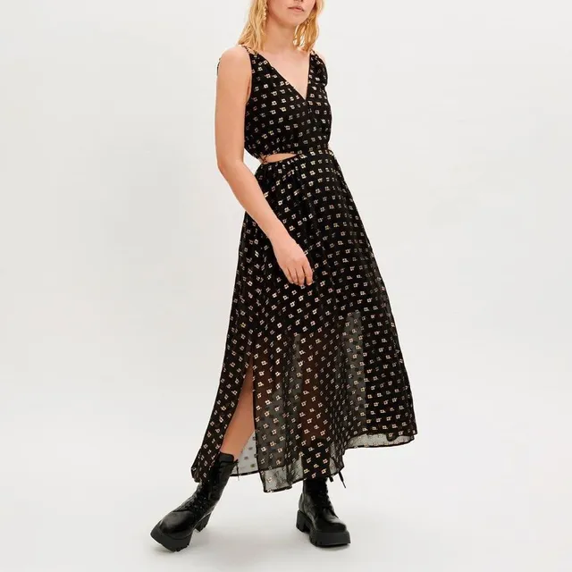 Robe noir pois doré hot sale