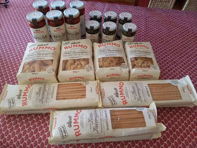 Commande de pâtes et sauces Rummo