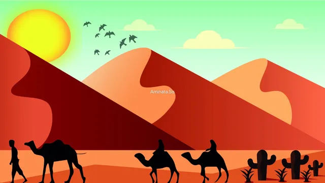 Le désert de jour ☀️ et de nuit 🌙