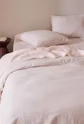 Housse de couette rose clair